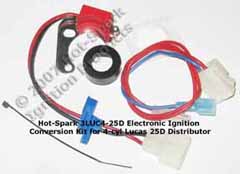 Hot-Spark Electronic Ignition Conversion Kit replaces points in 22D6 Lucas Distributors