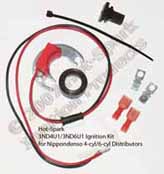 Hot-Spark 3ND6U1 electronic ignition conversion kit replaces points in Nippondenso 6-cylinder distributor